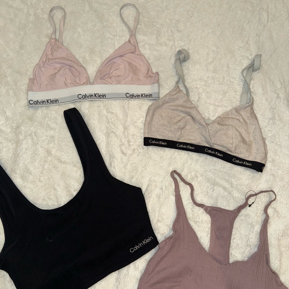 Calvin Klein Bra Set - Pink, Black, Cream